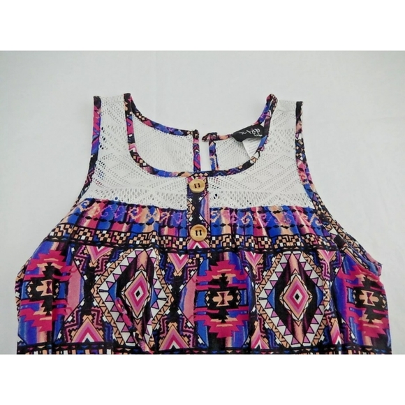 2 Hip By Wrapper Girl Tank Romper Sz 8 Sleeveless One Piece Elastic Waist - Picture 2 of 4